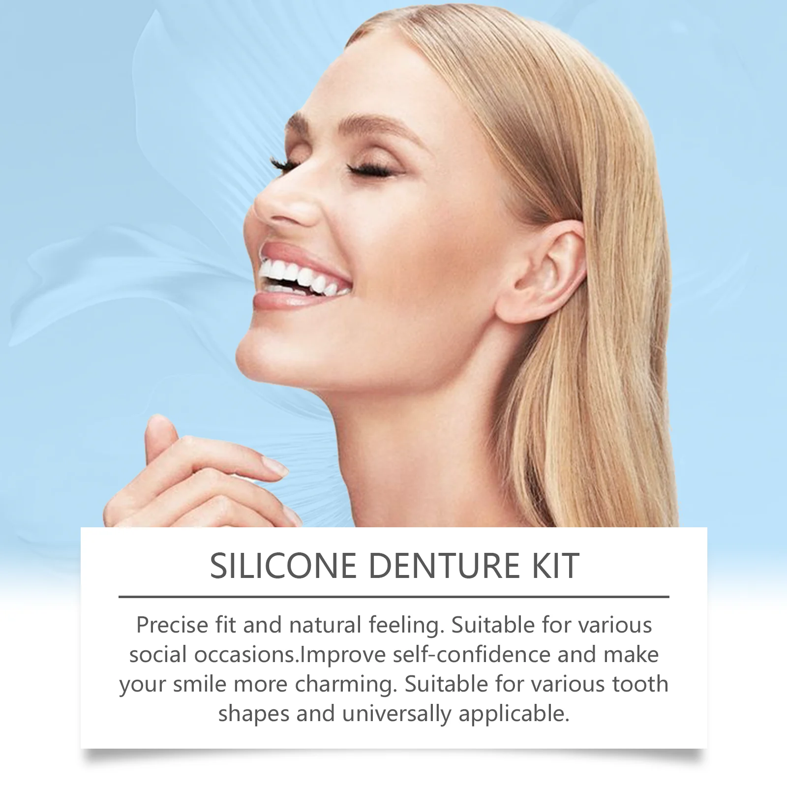 False Teeth Beauty Kits Perfect Laugh Veneers Fake Tooth Seamless Denture Oral Hygiene Care Whitening Teeth Simulation Braces