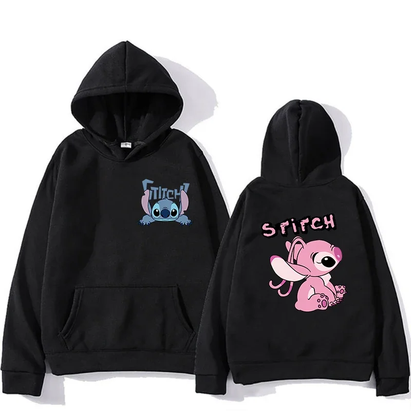 thumbnail image 1 of Sudadera con capucha de dibujos animados de Disney Stitch para mujer, ropa de calle de Manga, Harajuku, Anime, divertido, invierno, años 90, 1 of 5