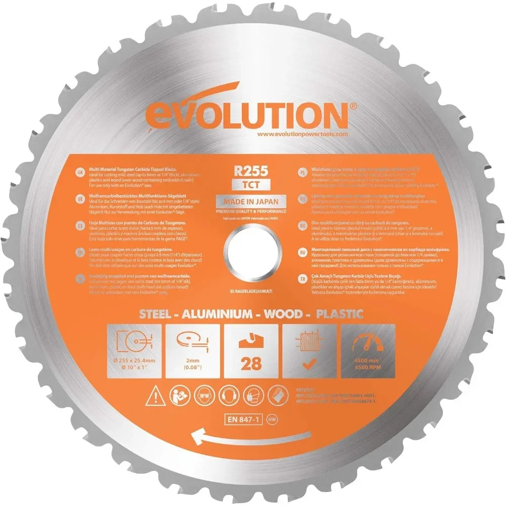 Power Tools R255SMS+ PLUS 10-Inch Sliding Miter Saw Plus Multi-Material Multi-Purpose Cutting Cuts Metal, Plastic