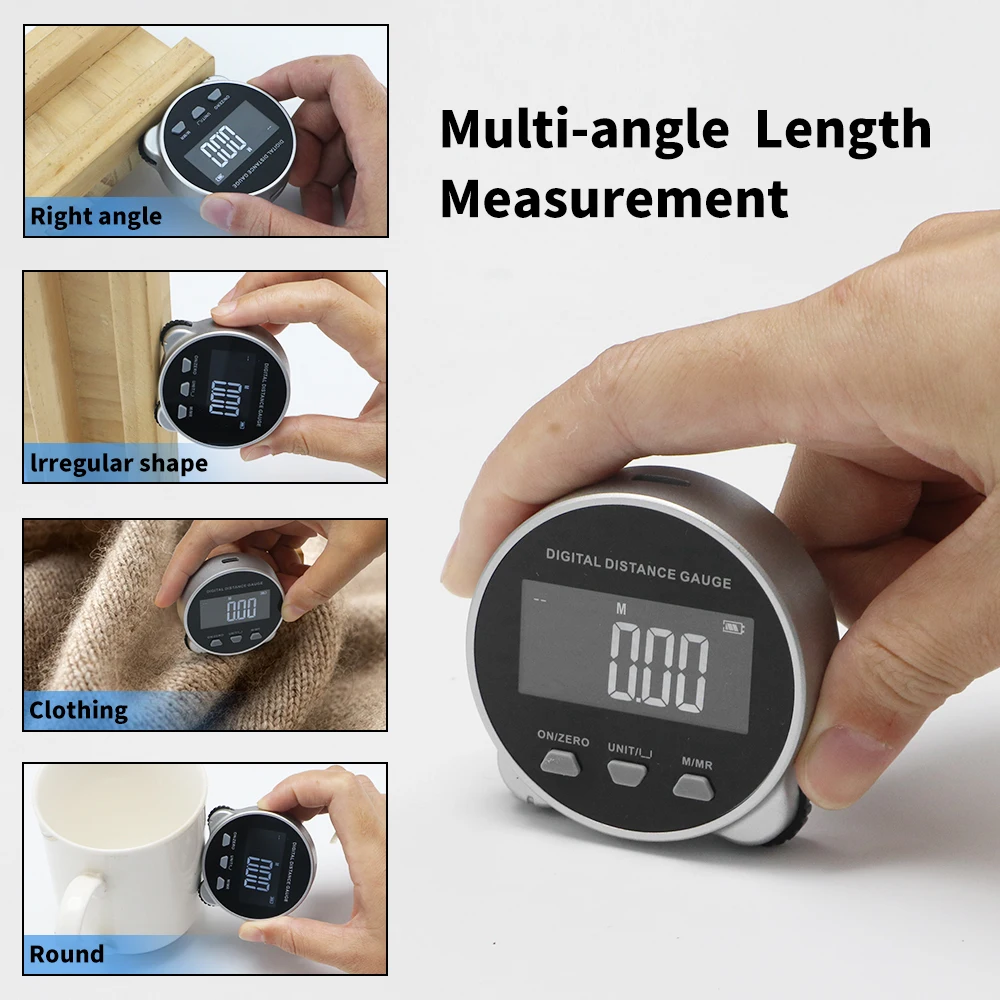 SHAHE Lcd Display Digital Ruler Type-C Electronic Tape Measure Rechargeable High Accuracy Handheld Length Measuring Tool tape measure digital tape measure