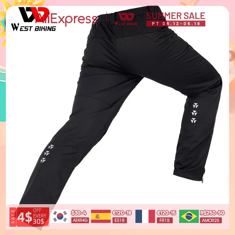 West Biking Winter Cycling Pants Warm Fleece Sport Running Pants