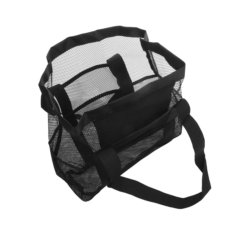 Large Capacity Mesh Beach Bag Foldable Breathable Tote for Swimming Travel Grocery One Shoulder Handheld Wash Bag New swimming bag mesh beach bag mesh bag