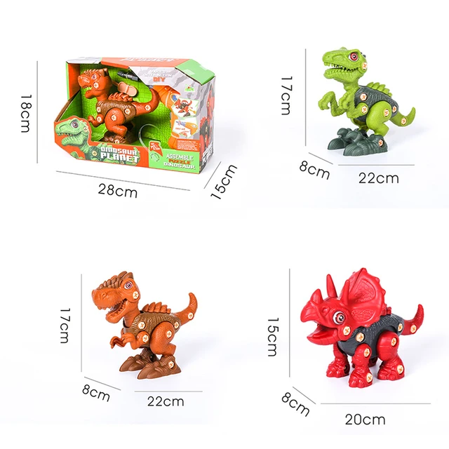Children's Dinosaur Construction Boy Toy Set Educational Designer Model Screwdriver Disassembly Assembly Puzzle Toys for Kid 6