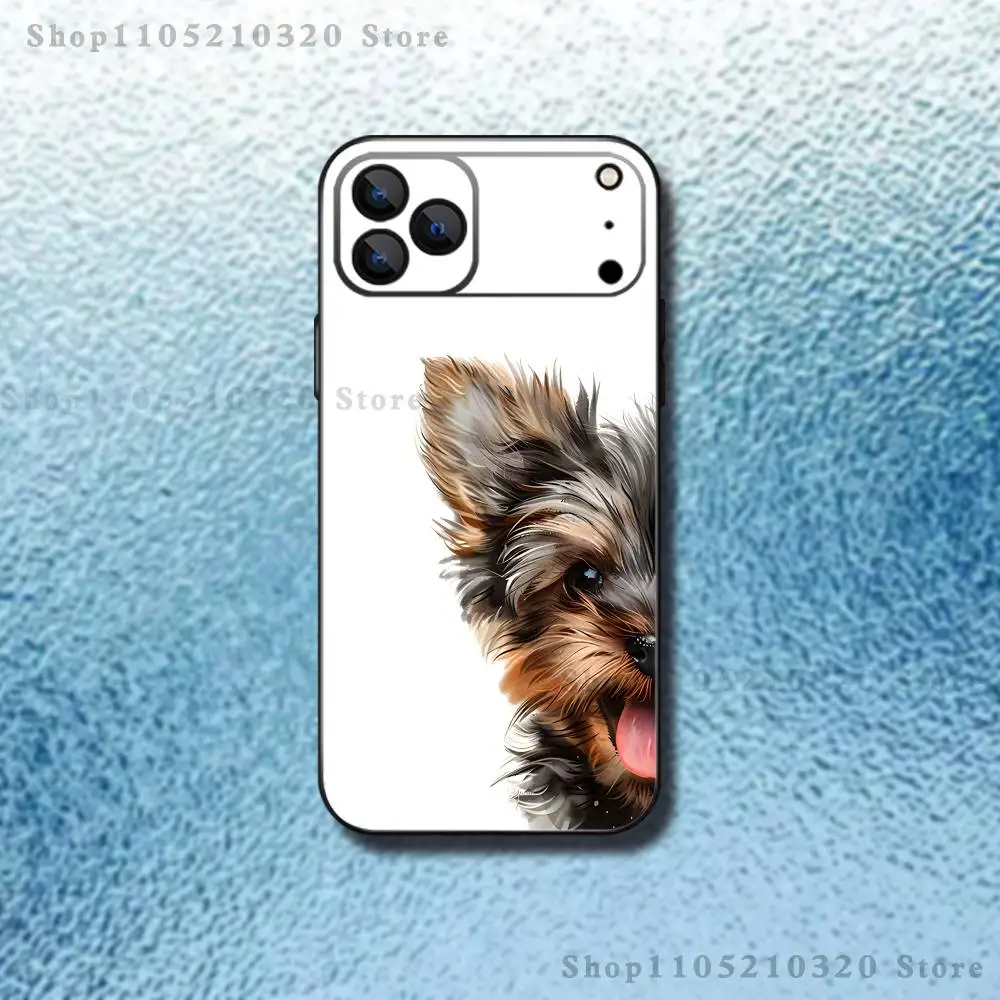 Charming Yorkshire Terrier Black Soft Silicone Phone Case