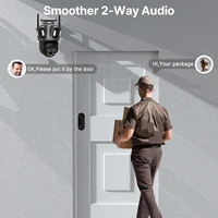 WONSDAR caméra extérieure Wifi PTZ trois objectifs ou double objectif caméra IP suivi automatique couleur Vision nocturne Surveillance vidéo CCTV iCsee 6