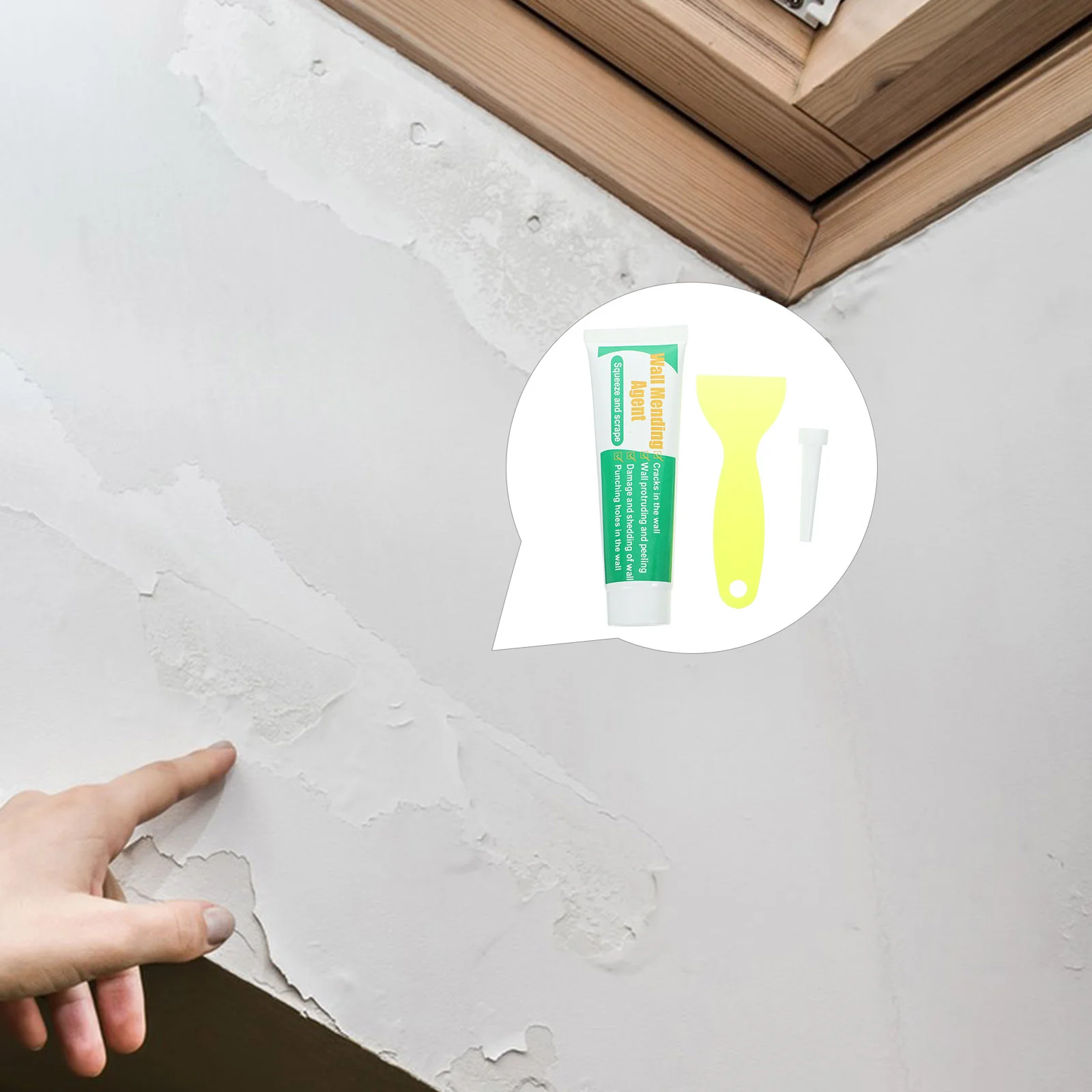 Wall Repair Agent Mending Tool Kit Hole Paste Suite Graffiti Drywall Cream Ointment