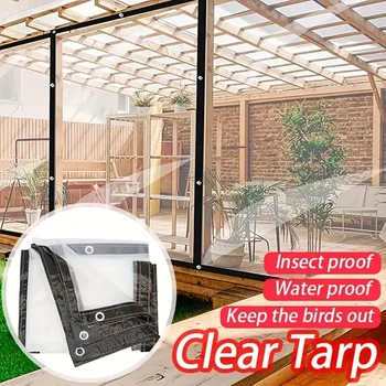 Gardening Transparent Plastic Shelter Film Outdoor Waterproof Tarp Cloth Terrace Succulents Insulation Tent Balcony Awnings Tarp