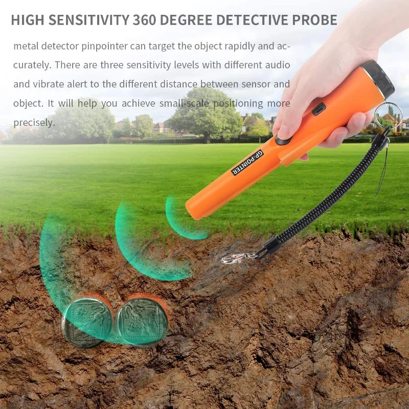 Professional Metal Detector pointer pinpoint Waterproof Handheld Metal Detector for Coin Gold Waterproof