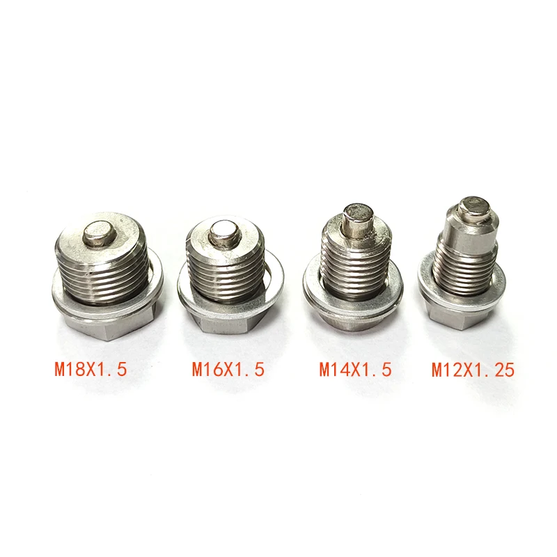 Oil Drain Plug M12x1.25 M14 M16 M18 M20X1.5 Stainless Steel Oil Drain Plug NEODYMIUM Magnet Fittings