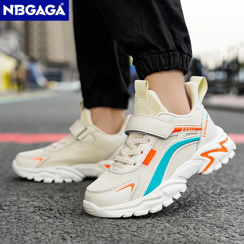 Lightweight Children's Black Sneakers Breathable Mesh for Boys School Casual Walking Shoes Non slip Sport Kids Girl Running Shoe 6