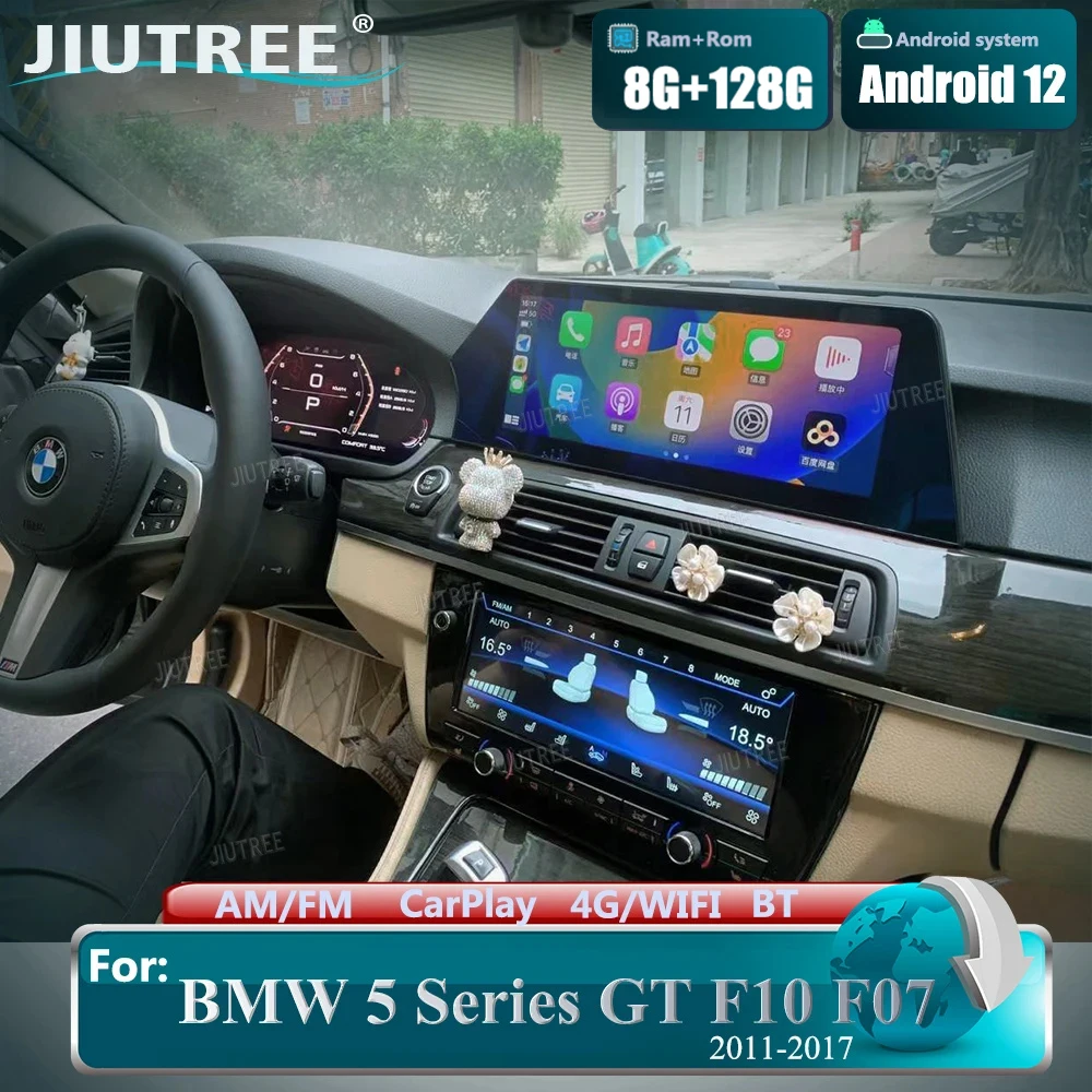 

Android 12 Multimedia Player AC panel For 2012-2017 BMW 5 Series GT F10 F07 2011 GPS Navigation Car DVD Stereo Radio Head Unit