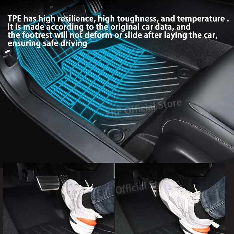 China Floor Mats For Tesla Model 3, Premium All Weather Anti-Slip Waterproof Floor Liners Car