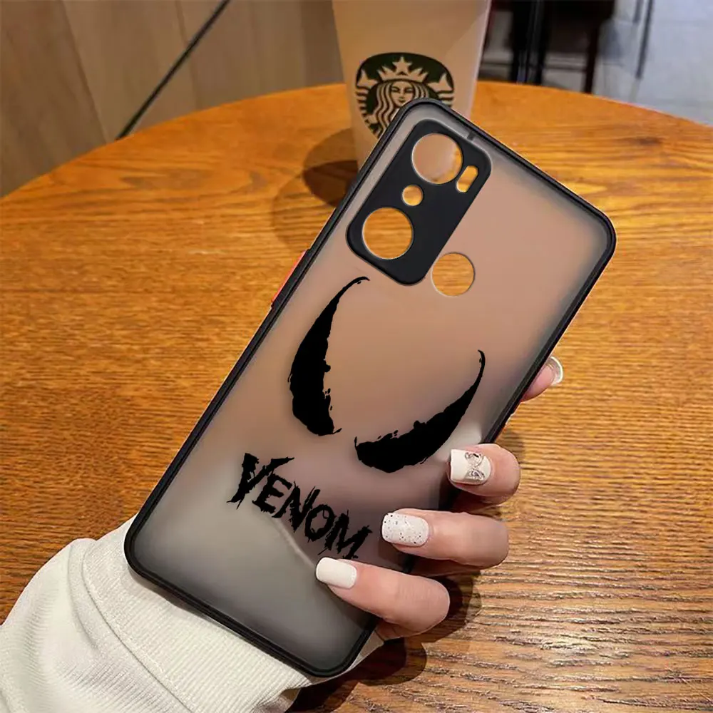thumbnail image 1 of Funda mate para infinix HOT 20I 12 12I 11 11S 10 10I 10S PLAY 9 8 Pro POVA 3 CAMON 15 17P Funda Marvel Spiderman Venom LOGO, 1 of 5