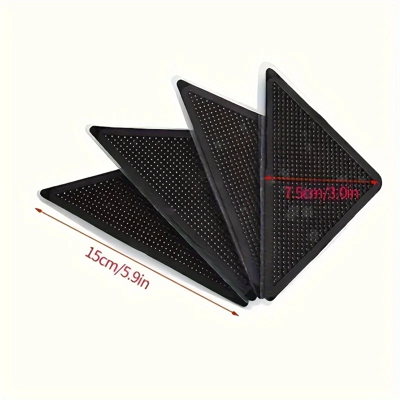 1-3set Carpet Non-slip Sticker Reusable Washable Anti Curling Carpet Patch Fixed Stickers Floor Rug Mat Tape Gripper Corner Pad 6