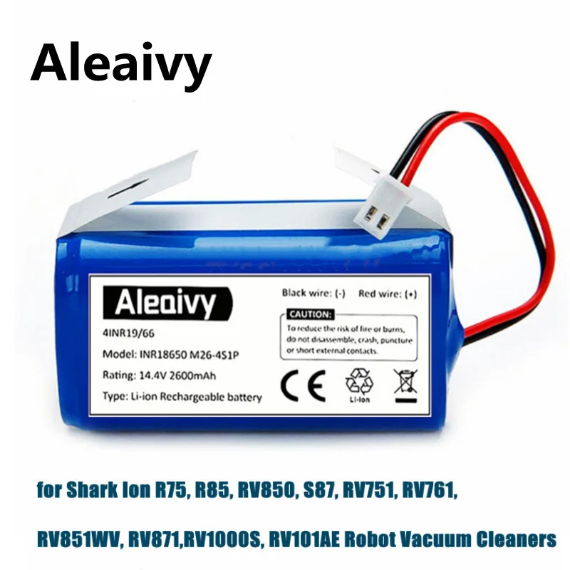 

18650 14,4 v 2600mAh Запасной аккумулятор Shark RVBAT850 для Shark Ion R75, R85, RV850, S87, RV751, RV761, робот-пылесосов