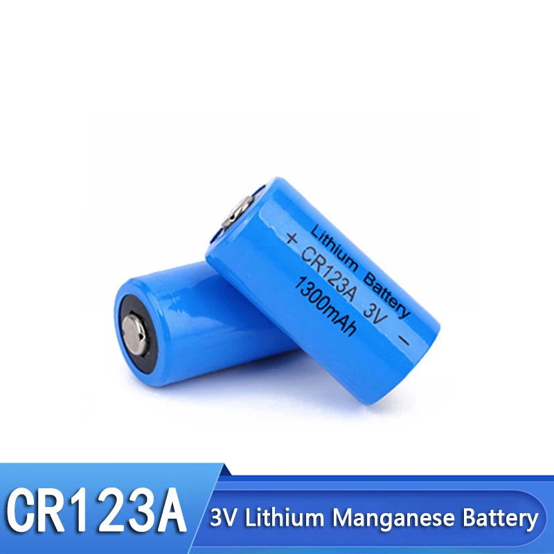 Cr123a 1300mah 3v Lithium Battery Cell For Gps Security System Camera