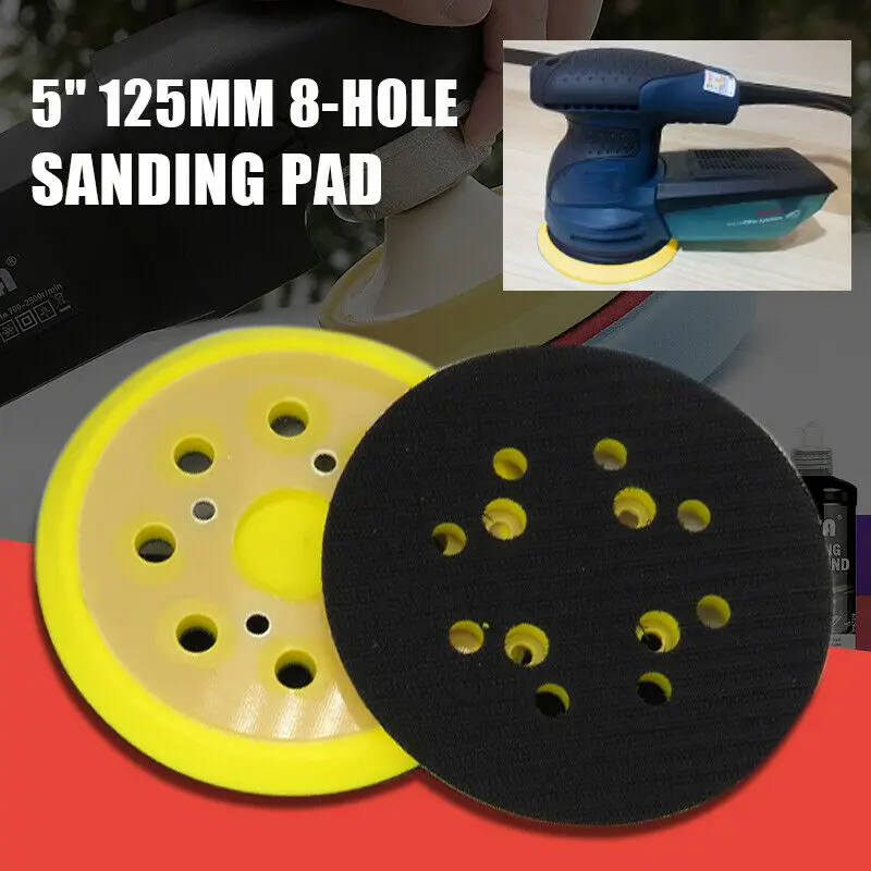 

5 Inch 125mm 8 Holes Polishing Pad Sanding Pad Random Orbital Sander Grinding Pad For Most Air Grinders Replacement Accessories