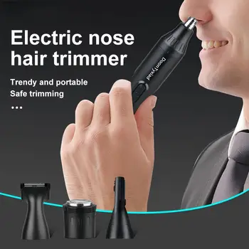 Rechargeable 4-in-1 Hair Trimmer for Men and Women, Painless Eyebrow & Facial Grooming with Powerful Motor 2