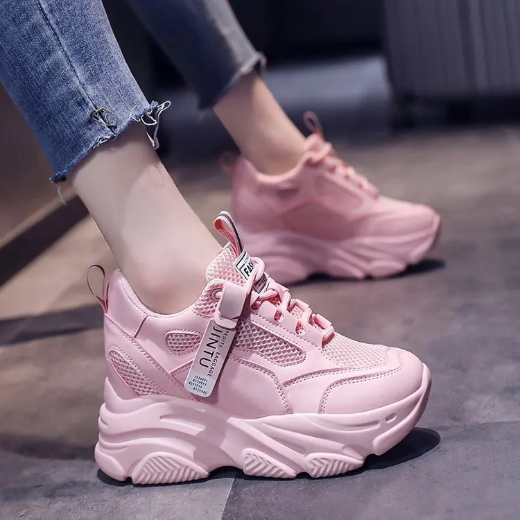 Zapatos Deportivos Informales De Plataforma Alta Para Mujer, Zapatillas  Gruesas Cómodas Que Combinan Con Todo, Zapatos De Malla Transpirables Para  Otoño 2022 - Calzado Vulcanizado De Mujer - AliExpress