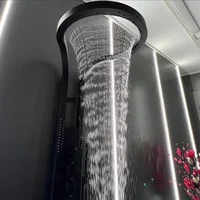 Circular Waterfall Shower Screen Shower Set, Copper Household Bathroom, Bathroom, Multi functional Shower #dgd353 2