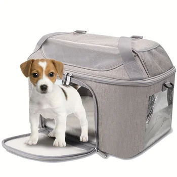 Dog Backpack Breathable Pet Portable Foldable Carrier Bag Travel Airline Approved Transport Bag For Small Dogs And Cats Outgoing