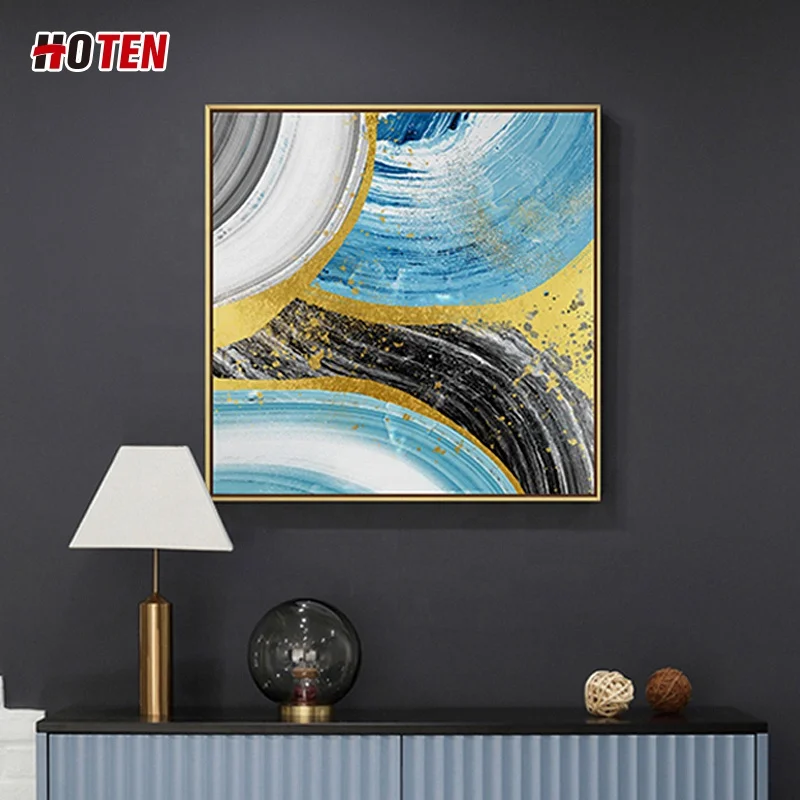 

Роспись вручную, украшение для ресторана, Современная Минималистичная Золотая фольга, креативная роспись