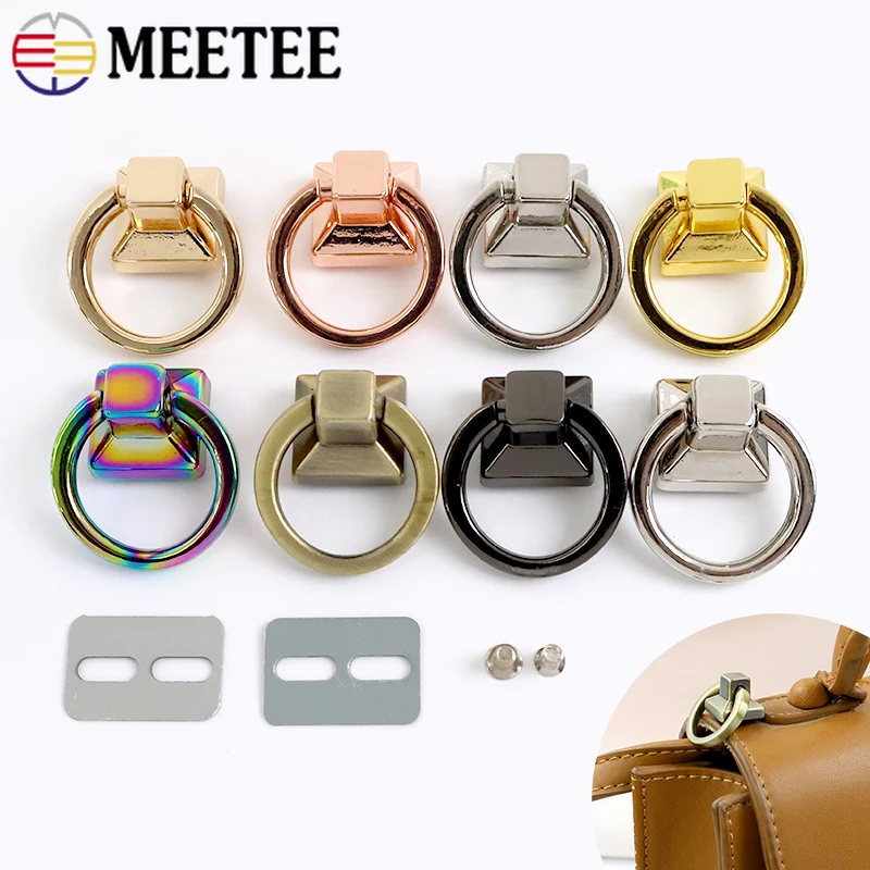 2-20Pcs 금속 O 링 버클 가방 사이드 클립 걸쇠 나사 스트랩 커넥터 후크 핸들 행거 버클 가죽 하드웨어 액세서리
