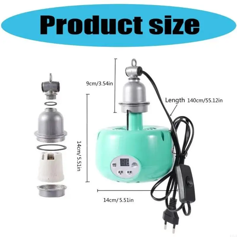 New Reptiles Box Heating Lamp with LED Warm Light and Automatic Temperature Easy Control for Poultry Chicken Heating Supply