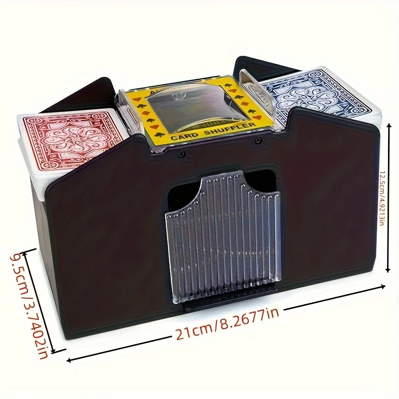 Automatic Card Shuffler For 1-2 Decks Electric Poker Shuffler Battery Powered Portable For Home & Parties