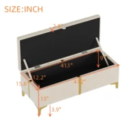 Ensembles de chambre à coucher 2 pièces, lit plateforme rembourré Queen Size avec lit gigogne, 2 tiroirs légers et rangement de Charge USB, pieds métalliques 5