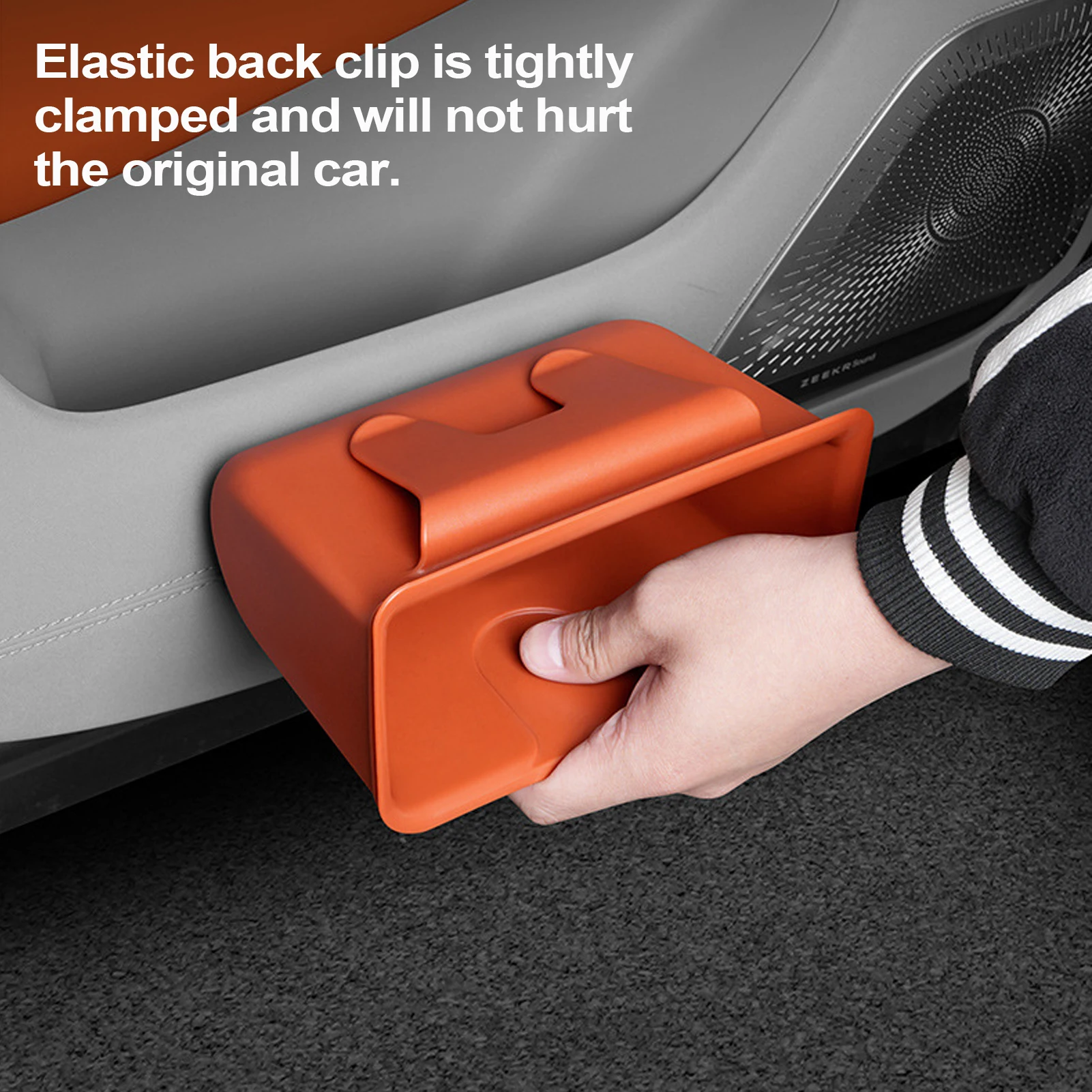 Car Trash Bin Separable Auto Trash Can ABS Card Clip Automotive Storage Organizer Seat Back Storage Bucket For Car Interior