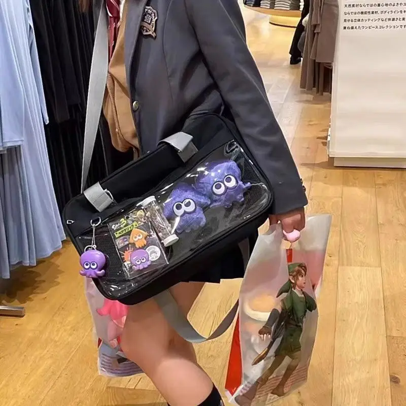 Jk Girls Fashion Transparent Vintage Women Fashion Y2k Aesthetic Underarm Bag Streetwear Shoulder Handbags Tote Bags