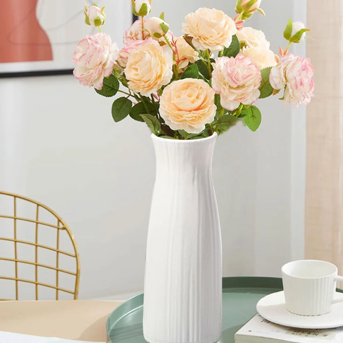 مزهرية بلاستيكية للرياح المنزلية لغرفة المعيشة، مز...