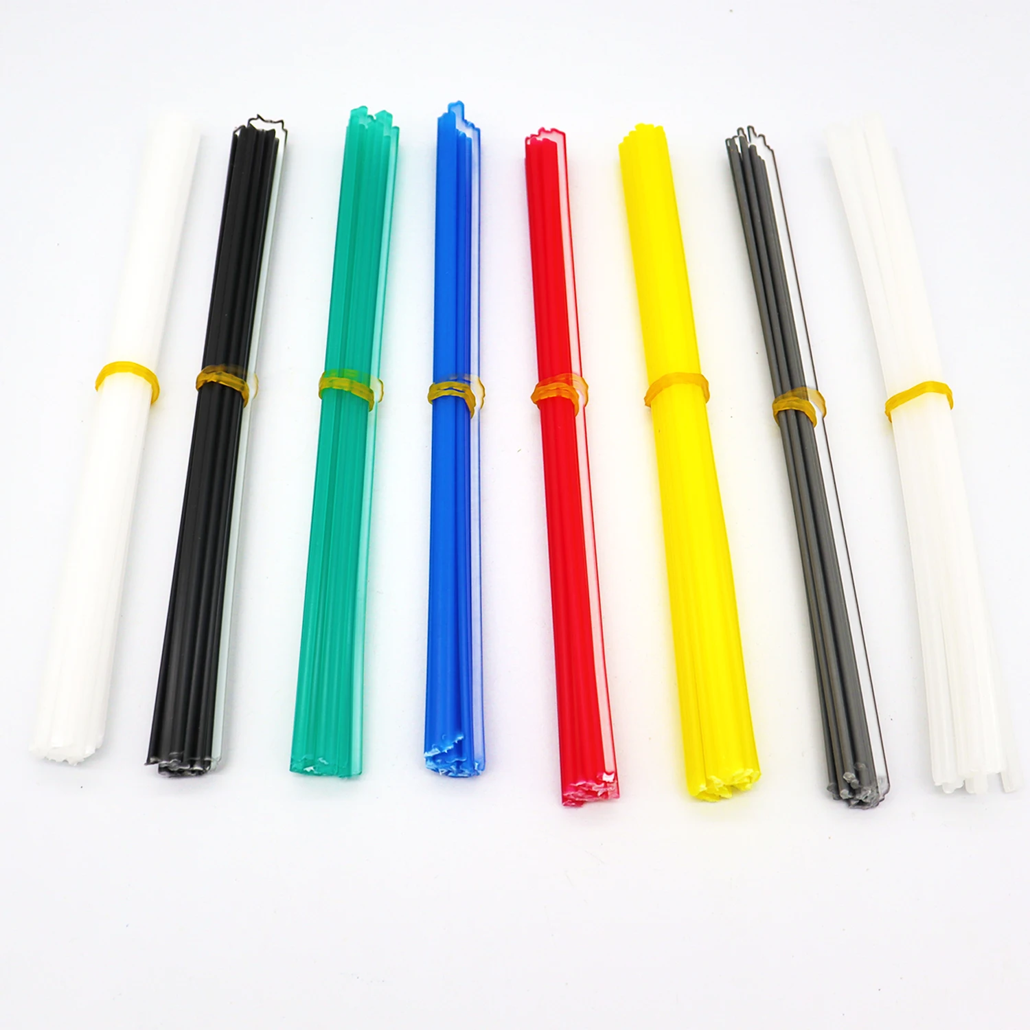 80PCS Plastic welding Rods Set PP/PVC/PE Welding Sticks for Plastic Welder gun Bumper Repair Welding Supplies 20CM