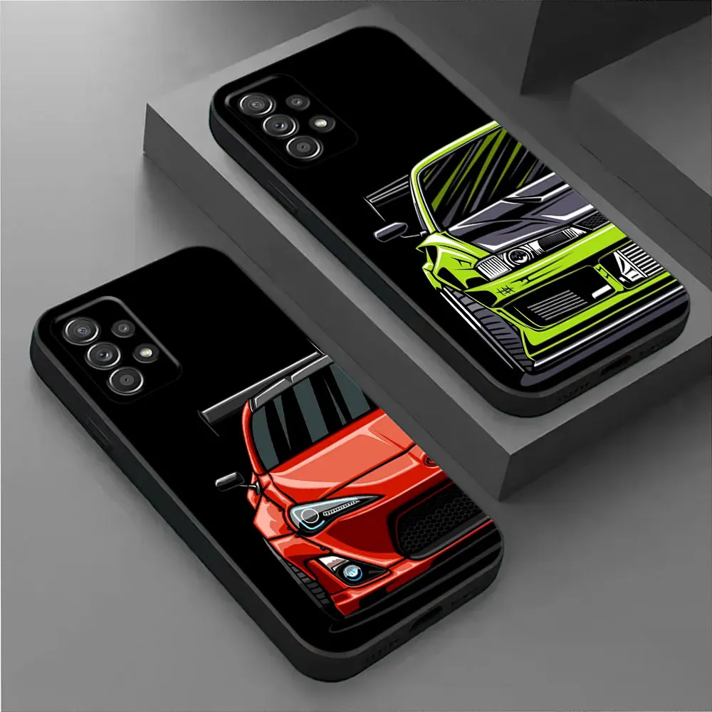 

Cartoon Tokyo JDM Sports Car For Samsung Galaxy A55 Case A54 A52S A53 A51 A34 A35 A33 A32 A50 A72 A71 A30 A7 A9 Cases Soft Cover