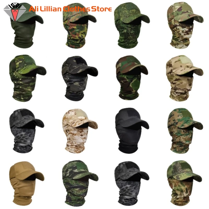 Casquette tactique camouflage pêche randonnée - Respirante avec cagoule intégrée protection solaire