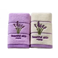 High Quality Bath Towel Cotton Embroidery Lavender Aromatherapy Soft Hand Face  Sheet Set 34 X 74cm 1