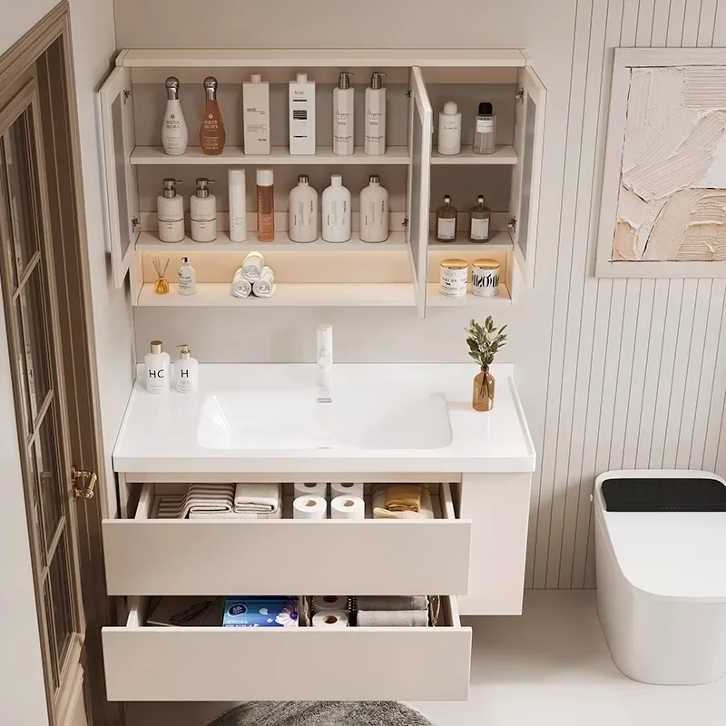 Light White Toilet Drawer Bathroom Vanities Storage Bathroom Vanities Mirror Closet Vintage Gabinete Para Banheiro Furniture