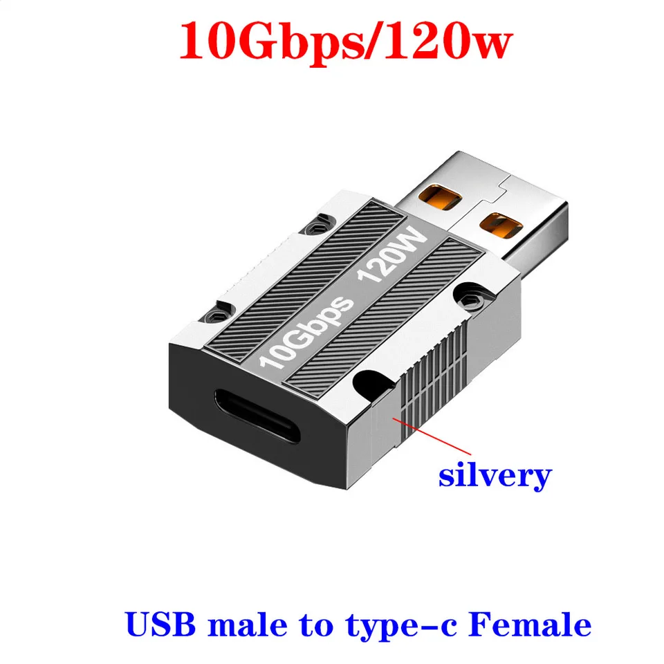 180 Gradi A Forma Di U 100W USB 3.2 Tipo C Maschio A Femmina Adattatore Da 1 A 2 OTG 10Gbps Dati Rapidi 4K Tablet USB-C Convertore Di Ricarica - Foto 6