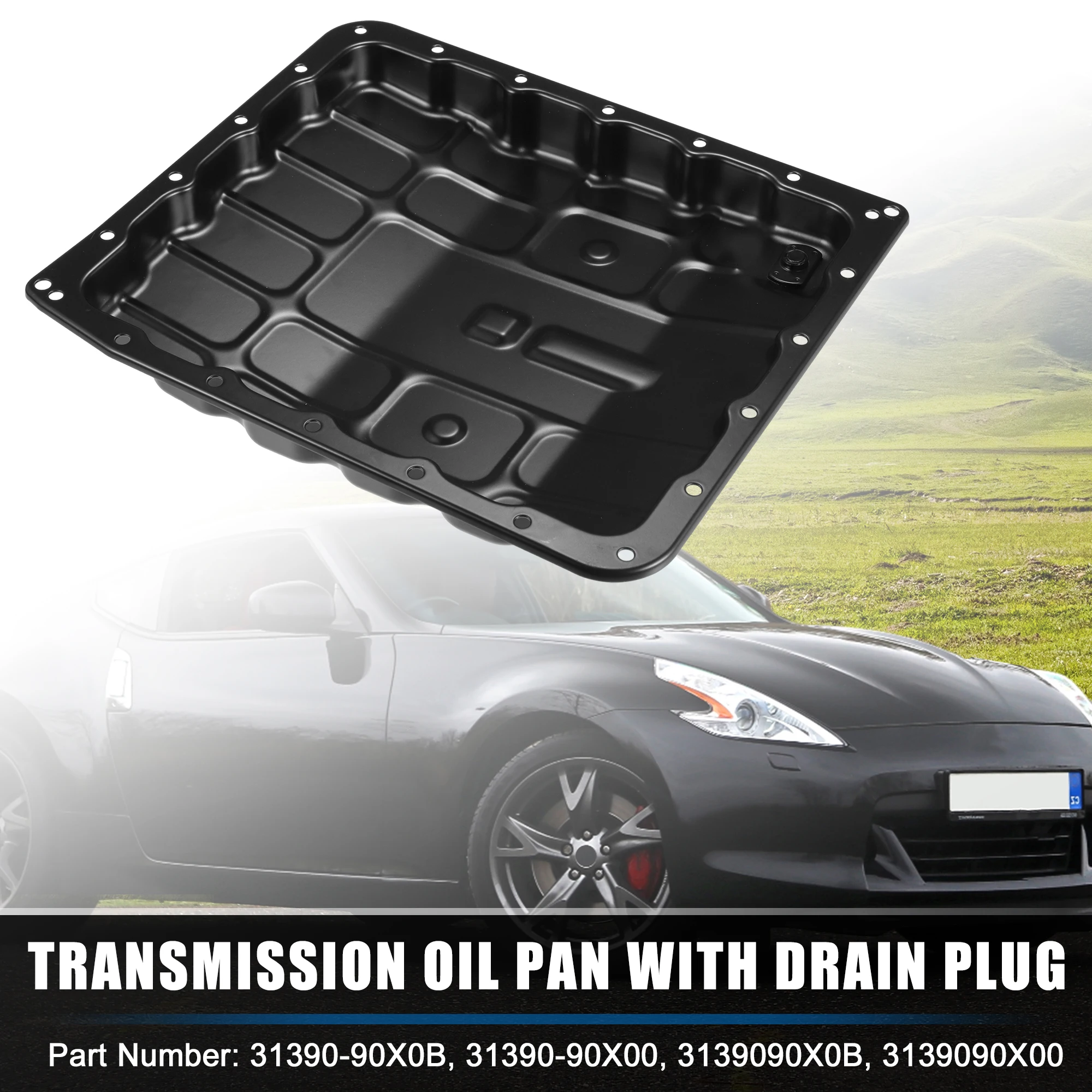 UXCELL 1set Auto Oil Pan for Nissan Armada 2003 2004 2005 2006 2007 2008 2009 2010 2011-2014 No.3139090X00/3139090X0B Black