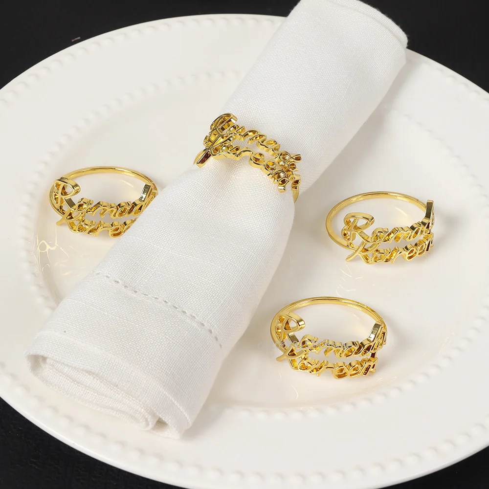 Ramadan Napkin Ring Ramadan Decoration 2025 Islamic Muslims Party Decorative Supplies Muslims Napkin Rings Accessorie