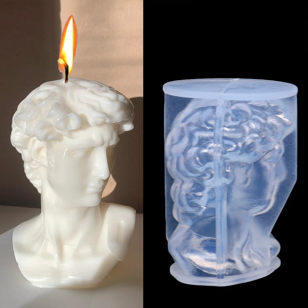 DavidScentedCandleMoldSiliconeHumanArtPlasterSculptureMould