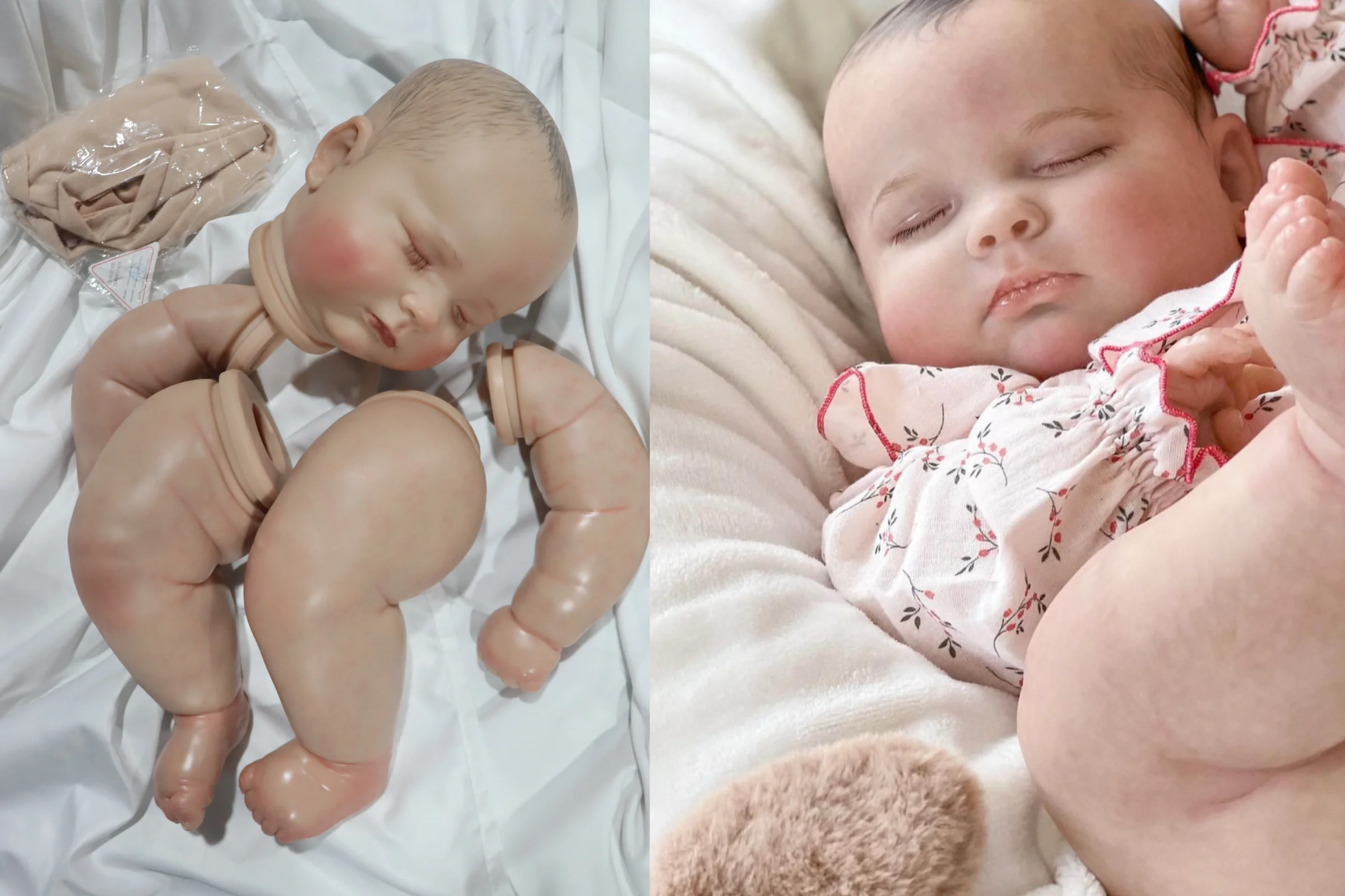 

FBBD 24inch Bebe Reborn Joseph Sleeping Painted Kit With Painted Hair With Clear Blood Vessel Christmas Gift Dolls For Girl