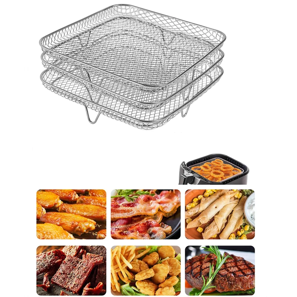 Air Fryer Rack Accessories Baking Grill Food Rack Stainless Steel