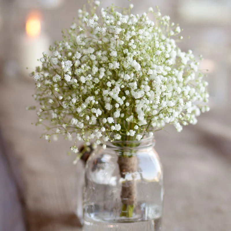 30Heads 29cm Babies Breath Artificial Flowers Plastic Gypsophila DIY Floral Bouquets Arrangement for Wedding Home Decoration 1