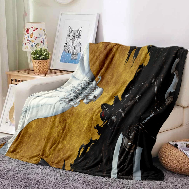 130x150cm Berserk Sacrifice  Manga Blanket Velvet Printed Breathable Super Warm Throw Blankets for Bedding Car Bedding 2