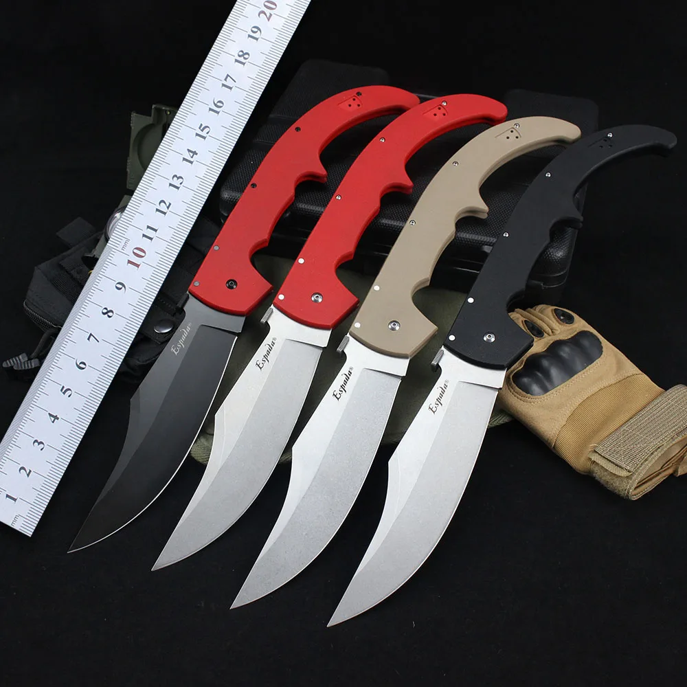 New Cold Espada XL Tactical Folding Knife 8Cr13Mov Steel G10 Handle Professional Large Survival Military Hunting Knives EDC folding pocket knife
