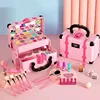 Children Makeup Cosmetics Pretend Playing Box Princess Make Up Girl Toy Play Set Lipstick Eye Shadow Safety Nontoxic Kit Toy Kid 1