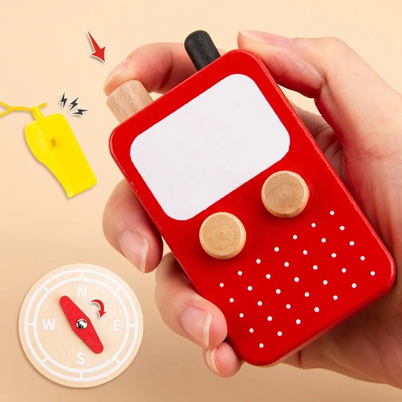 Wooden Toy Detecvtive Pretend Play Game Kids Role Play Houseplay Toy Educational Early Learning Wooden Logic Training Game