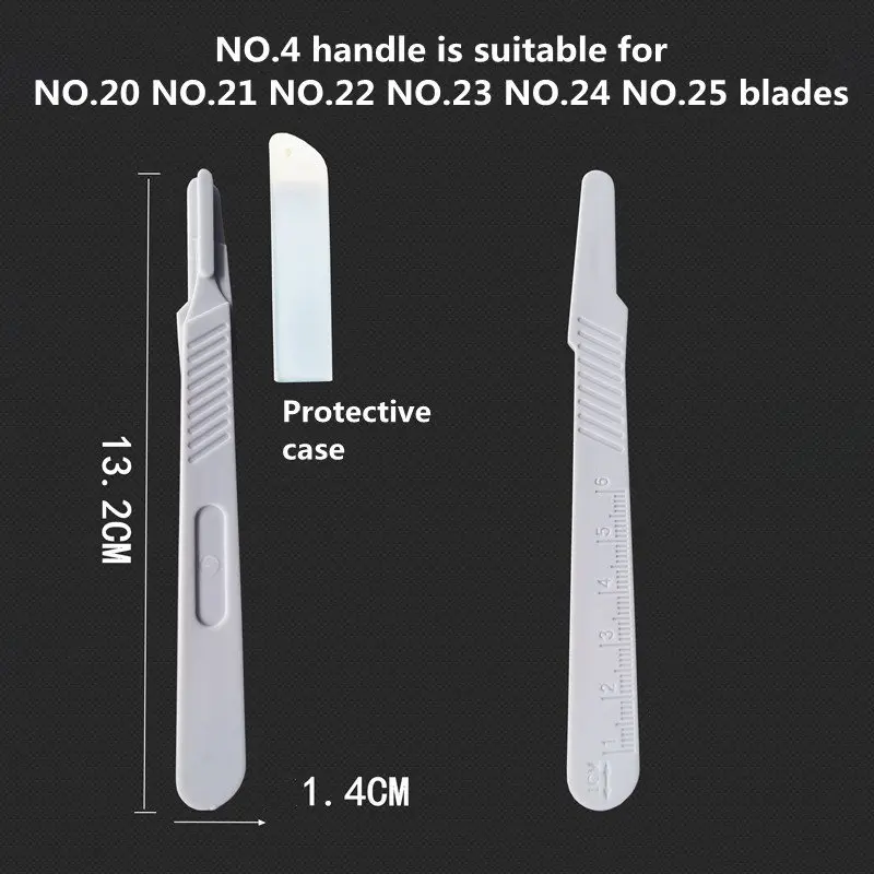 20-100pcs NO.20-NO.25 Sterile Medical Surgical Blades for Cutting Phone PCB Repair DIY Carving Animal Eyebrow Scalpel Knife 4